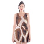 Giraffe Skin Texture Scoop Neck Skater Dress