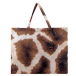 Giraffe Skin Texture Zipper Large Tote Bag