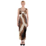 Giraffe Skin Texture Fitted Maxi Dress