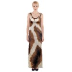 Giraffe Skin Texture Thigh Split Maxi Dress