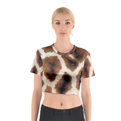 Giraffe Skin Texture Cotton Crop Top from ArtsNow.com