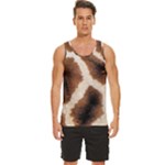 Giraffe Skin Texture Men s Wide Collar Tank Top