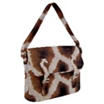 Giraffe Skin Texture Buckle Messenger Bag