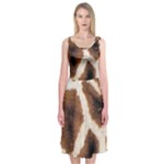 Giraffe Skin Texture Midi Sleeveless Dress