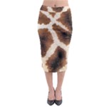 Giraffe Skin Texture Midi Pencil Skirt