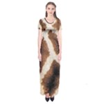 Giraffe Skin Texture Short Sleeve Maxi Dress