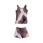 Giraffe Skin Texture Kids  Boyleg Swimsuit