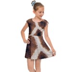 Giraffe Skin Texture Kids  Cap Sleeve Dress