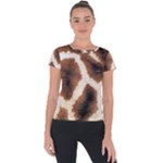 Giraffe Skin Texture Short Sleeve Sports Top 