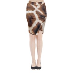 Giraffe Skin Texture Midi Wrap Pencil Skirt from ArtsNow.com