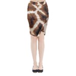 Giraffe Skin Texture Midi Wrap Pencil Skirt