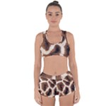 Giraffe Skin Texture Racerback Boyleg Bikini Set