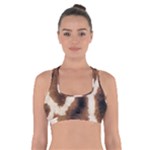 Giraffe Skin Texture Cross Back Sports Bra