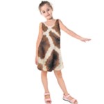 Giraffe Skin Texture Kids  Sleeveless Dress