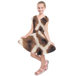 Giraffe Skin Texture Kids  Short Sleeve Dress