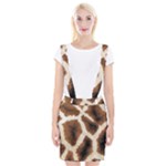 Giraffe Skin Texture Braces Suspender Skirt