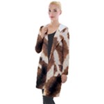 Giraffe Skin Texture Hooded Pocket Cardigan