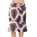 Giraffe Skin Texture Short Mermaid Skirt