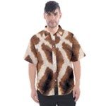 Giraffe Skin Texture Men s Short Sleeve Shirt