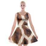 Giraffe Skin Texture Velvet Skater Dress