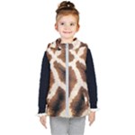 Giraffe Skin Texture Kids  Hooded Puffer Vest