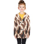 Giraffe Skin Texture Kids  Double Breasted Button Coat