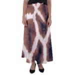 Giraffe Skin Texture Flared Maxi Skirt