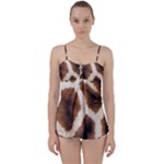 Giraffe Skin Texture Babydoll Tankini Set