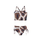 Giraffe Skin Texture Girls  Tankini Swimsuit