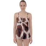 Giraffe Skin Texture Babydoll Tankini Top