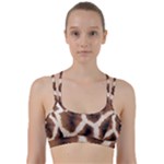 Giraffe Skin Texture Line Them Up Sports Bra