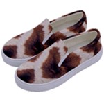 Giraffe Skin Texture Kids  Canvas Slip Ons