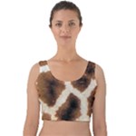 Giraffe Skin Texture Velvet Crop Top