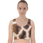 Giraffe Skin Texture Velvet Racer Back Crop Top