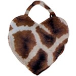 Giraffe Skin Texture Giant Heart Shaped Tote