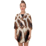 Giraffe Skin Texture Half Sleeve Chiffon Kimono