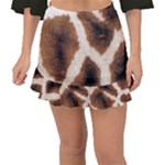 Giraffe Skin Texture Fishtail Mini Chiffon Skirt