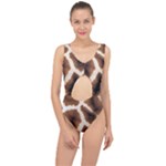 Giraffe Skin Texture Center Cut Out Swimsuit