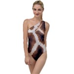 Giraffe Skin Texture To One Side Swimsuit