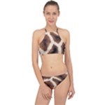 Giraffe Skin Texture Halter Bikini Set