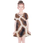 Giraffe Skin Texture Kids  Simple Cotton Dress