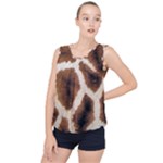 Giraffe Skin Texture Bubble Hem Chiffon Tank Top