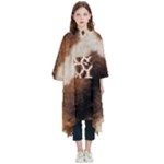 Giraffe Skin Texture Kids  Hooded Rain Ponchos