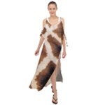 Giraffe Skin Texture Maxi Chiffon Cover Up Dress