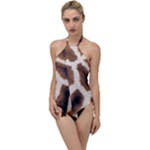 Giraffe Skin Texture Go with the Flow One Piece Swimsuit