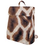 Giraffe Skin Texture Flap Top Backpack