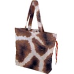 Giraffe Skin Texture Drawstring Tote Bag