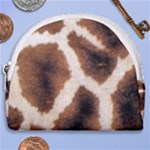 Giraffe Skin Texture Horseshoe Style Canvas Pouch