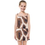 Giraffe Skin Texture Kids  Summer Sun Dress