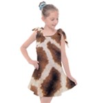 Giraffe Skin Texture Kids  Tie Up Tunic Dress